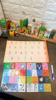 کلاسور مگنتی و وایت بوردی آموزش حروف الفبای لاتین سایز آ۴