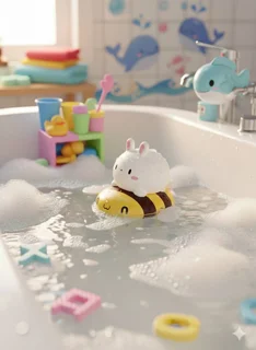 نخ‌کش‌ حمام بامزه بدون نیاز به باتری