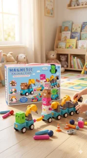 بازی خلاقانه «Magnetic Animal Car»